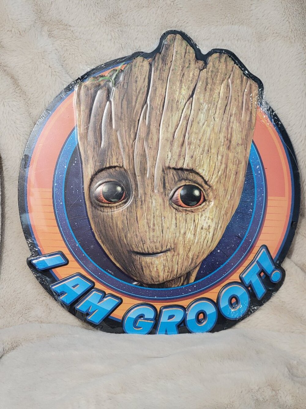 Marvel Guardians of the Galaxy ~ I am Groot ~ Metal Embossed 12" Diameter Sign